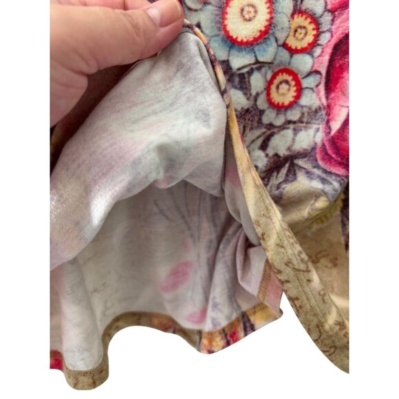 Coldwater Creek Floral Print Womens Long Sleeve Top L Fairy Bohemian - Picture 3 of 10